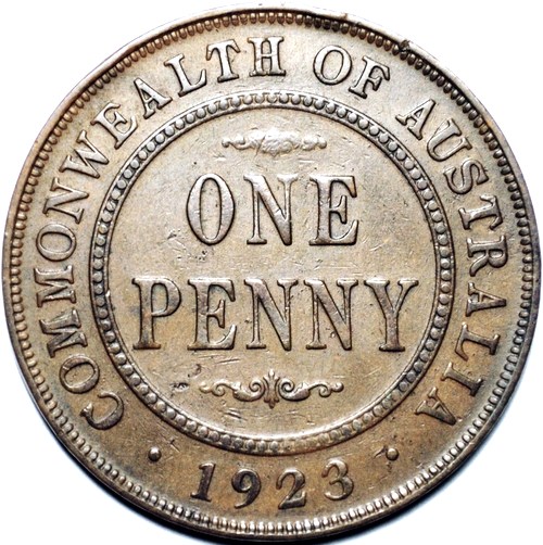 1923 Australian Penny, 'Fine'