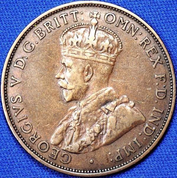 1931 Australian Penny, dropped 1 London, 'Very Fine'